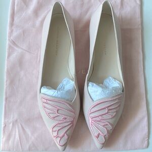 Sophia Webster Pink Butterfly Flats 38 NEW